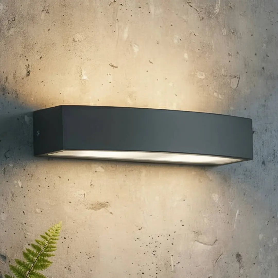 Ideal Lux Außenwandlampe Andromeda, schwarz, Breite 45 cm