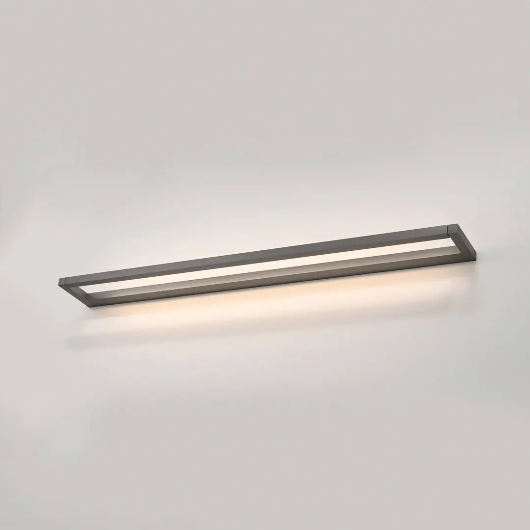 Pure LED-Wandlampe PURE Puro, grau, Breite 100 cm, Alu, Dimmer
