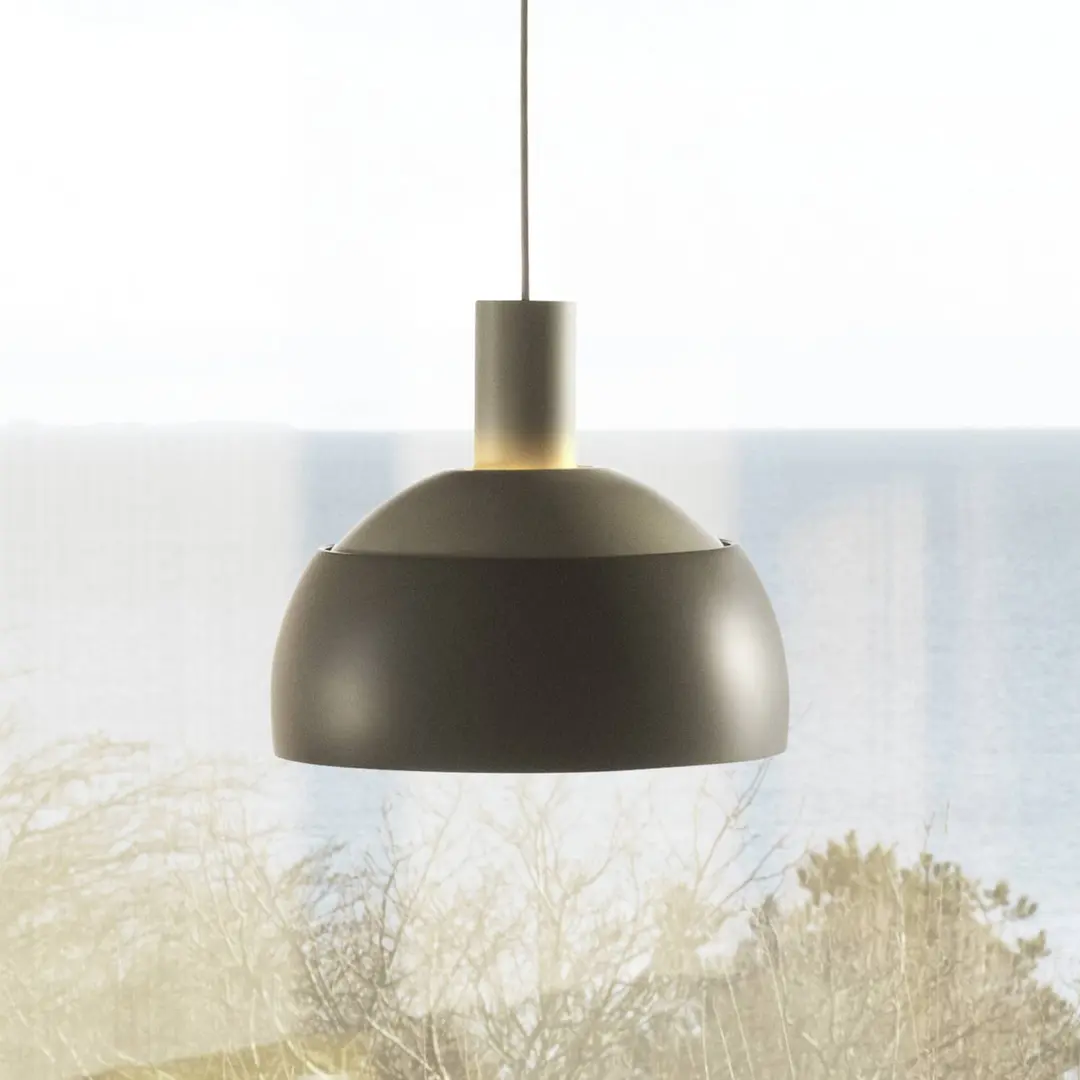 Louis Poulsen Hängeleuchte FJ Elements, grau, Ø 25 cm, E27