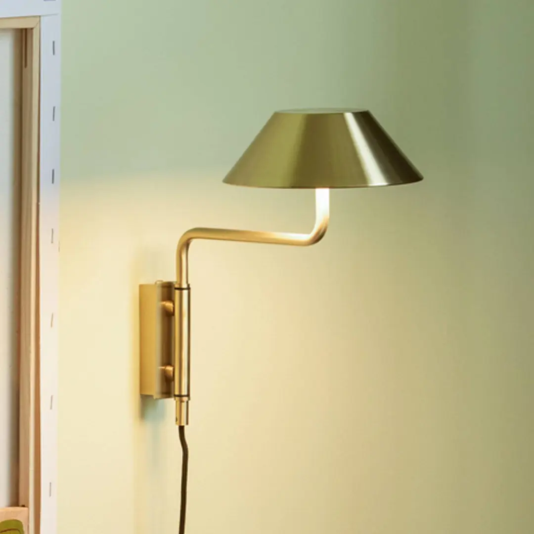 Hübsch LED-Wandlampe COVER, messingfarben, Ausladung 30 cm, Metall