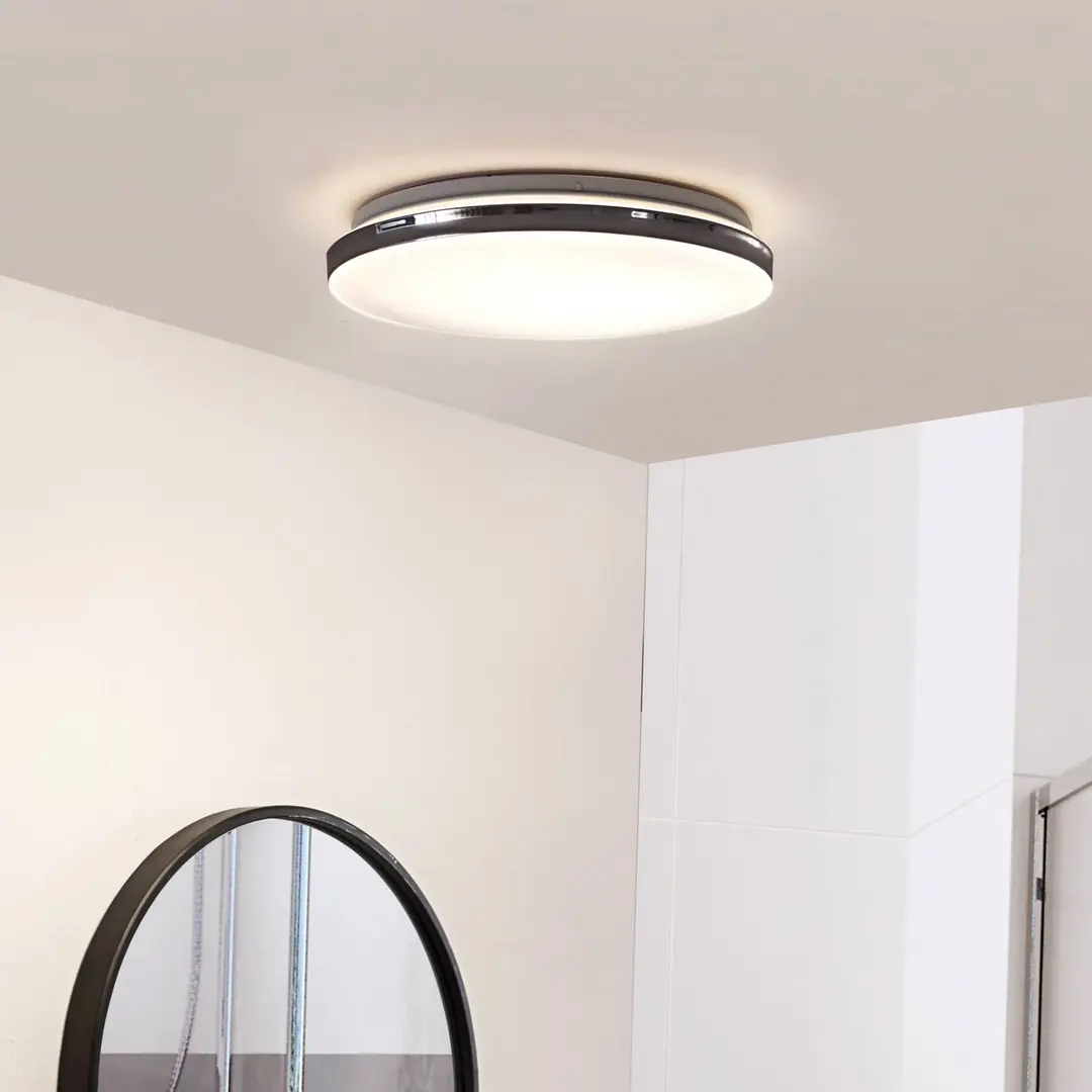 Lindby LED-Deckenlampe Comora, Ø 35 cm, weiß, IP44, 3000K