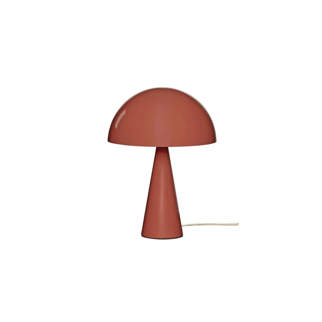 HÜBSCH Tischleuchte Mush Mini, rot, Metall, Höhe 34 cm