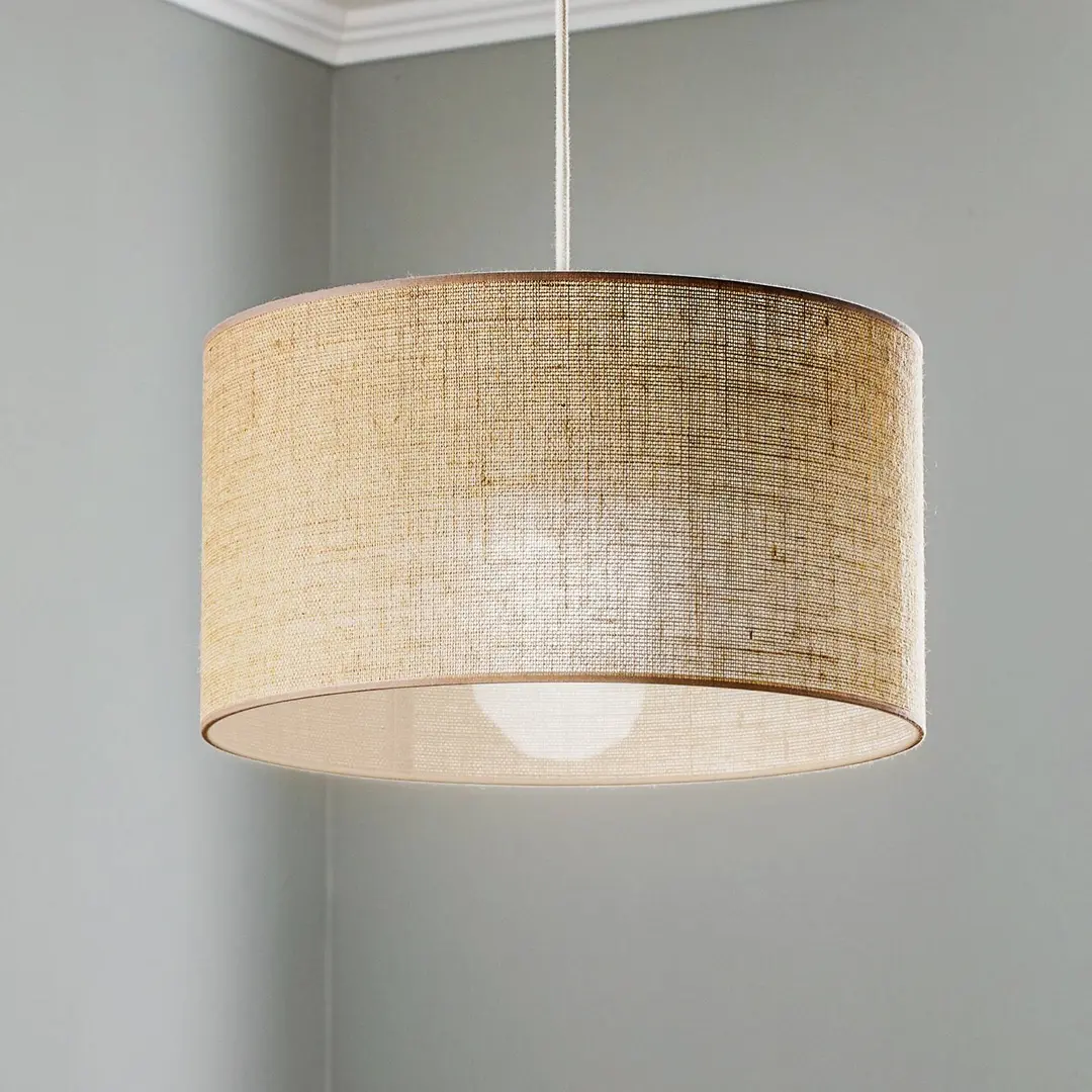 Duolla Hängelampe Jute cylinder naturbraun Ø40cm 1-flg.