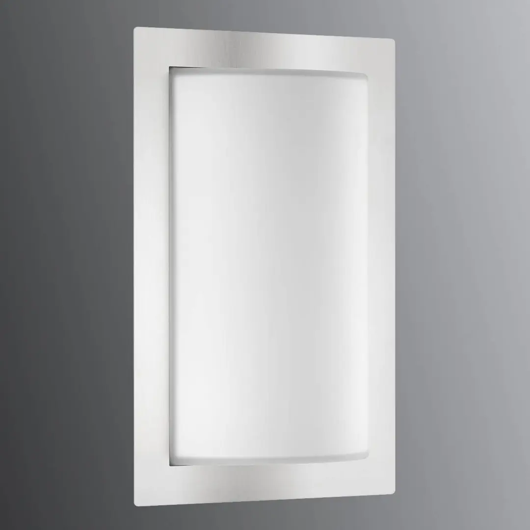 LCD LED-Außenwandlampe Luis, Glas, Edelstahl
