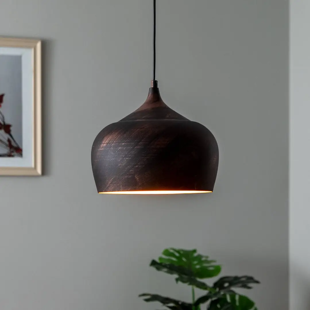 Opviq Hängeleuchte Saglam 3761 1-flg. Ø28cm kupfer/gold