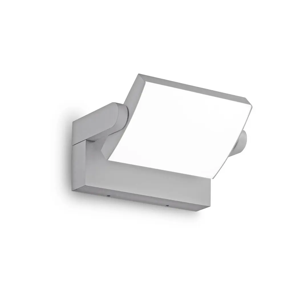 Ideal Lux LED-Außenwandleuchte Swipe, grau, IP54, 3.000 K