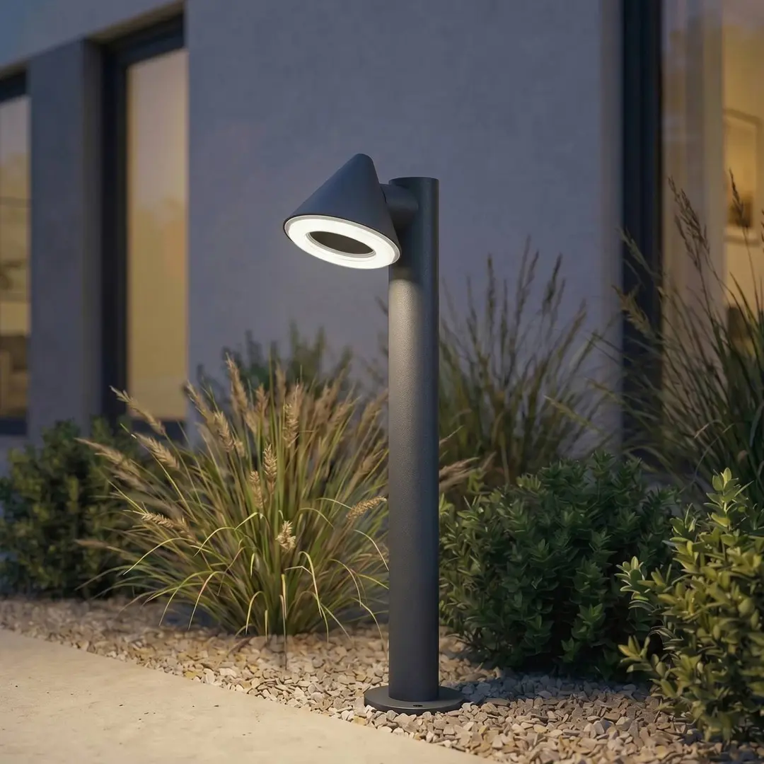 Lindby LED-Wegeleuchte Soran, schwarz, 60 cm, Metall, IP44
