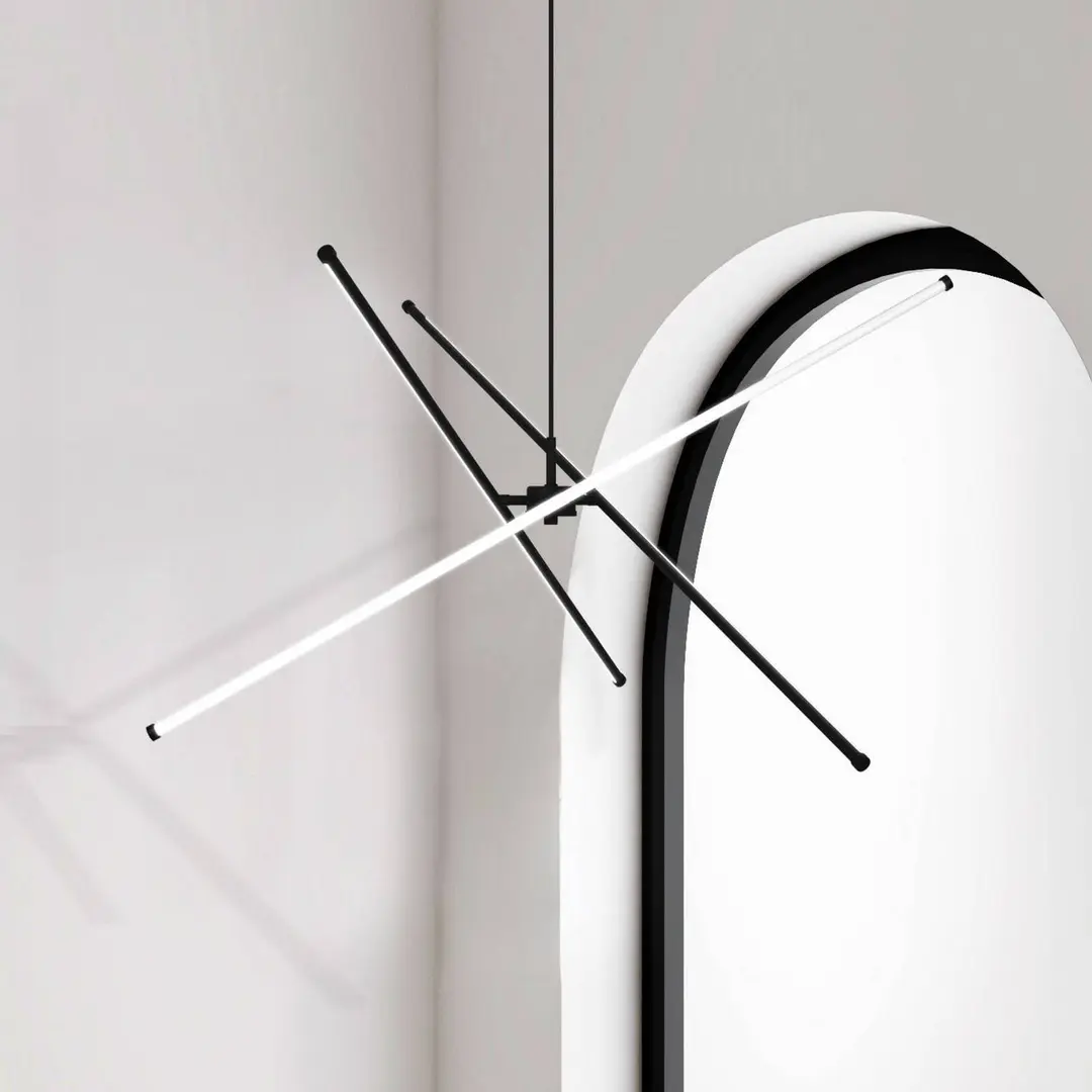 Viokef LED-Pendellampe Sandy, Länge 90 cm, schwarz, Metall