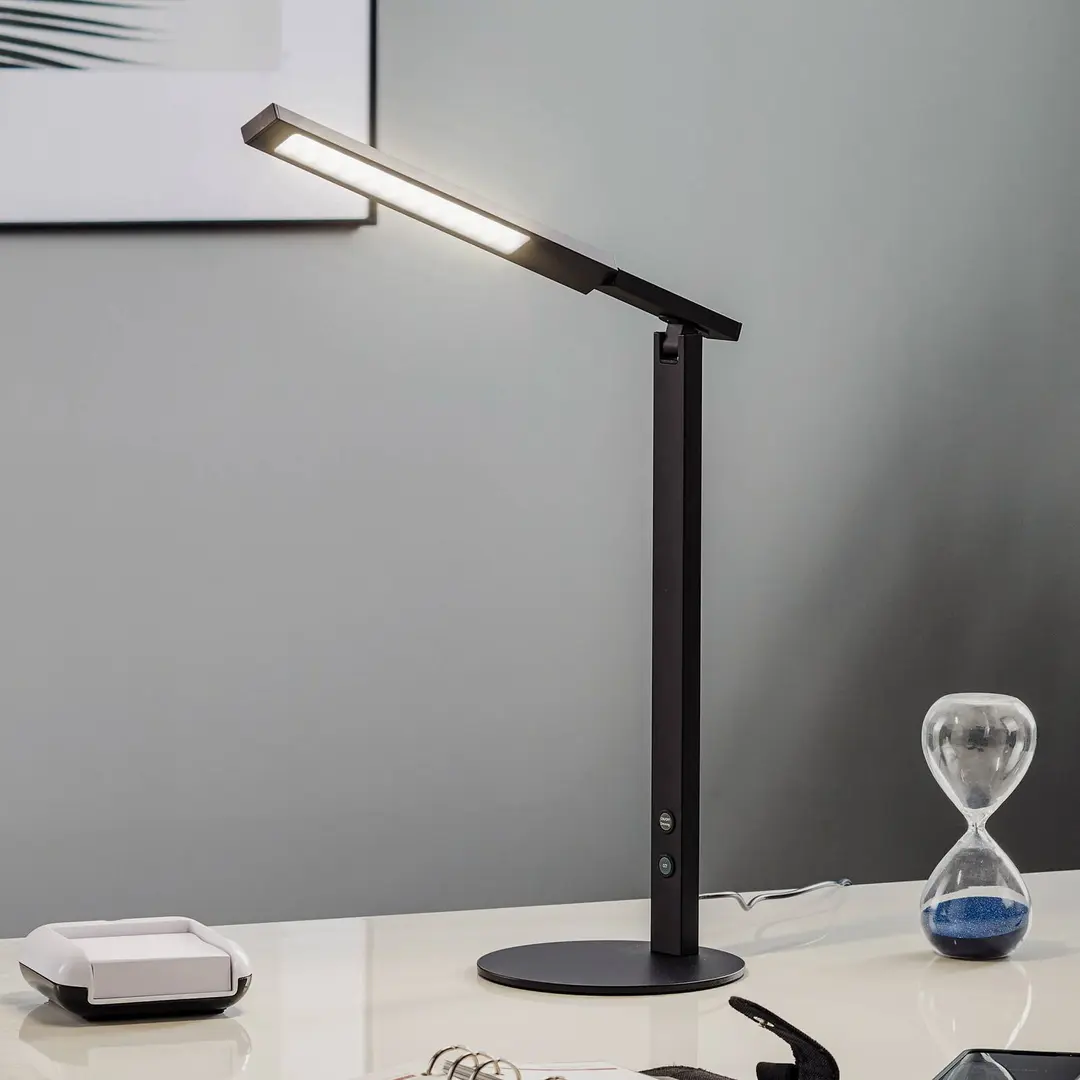 Fabas Luce LED-Schreibtischleuchte Ideal mit Dimmer, schwarz
