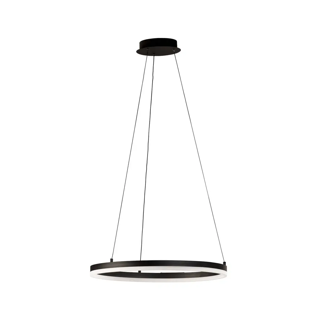 FISCHER & HONSEL LED-Pendelleuchte Sirko, schwarz/weiß, Metall, CCT, dimmbar
