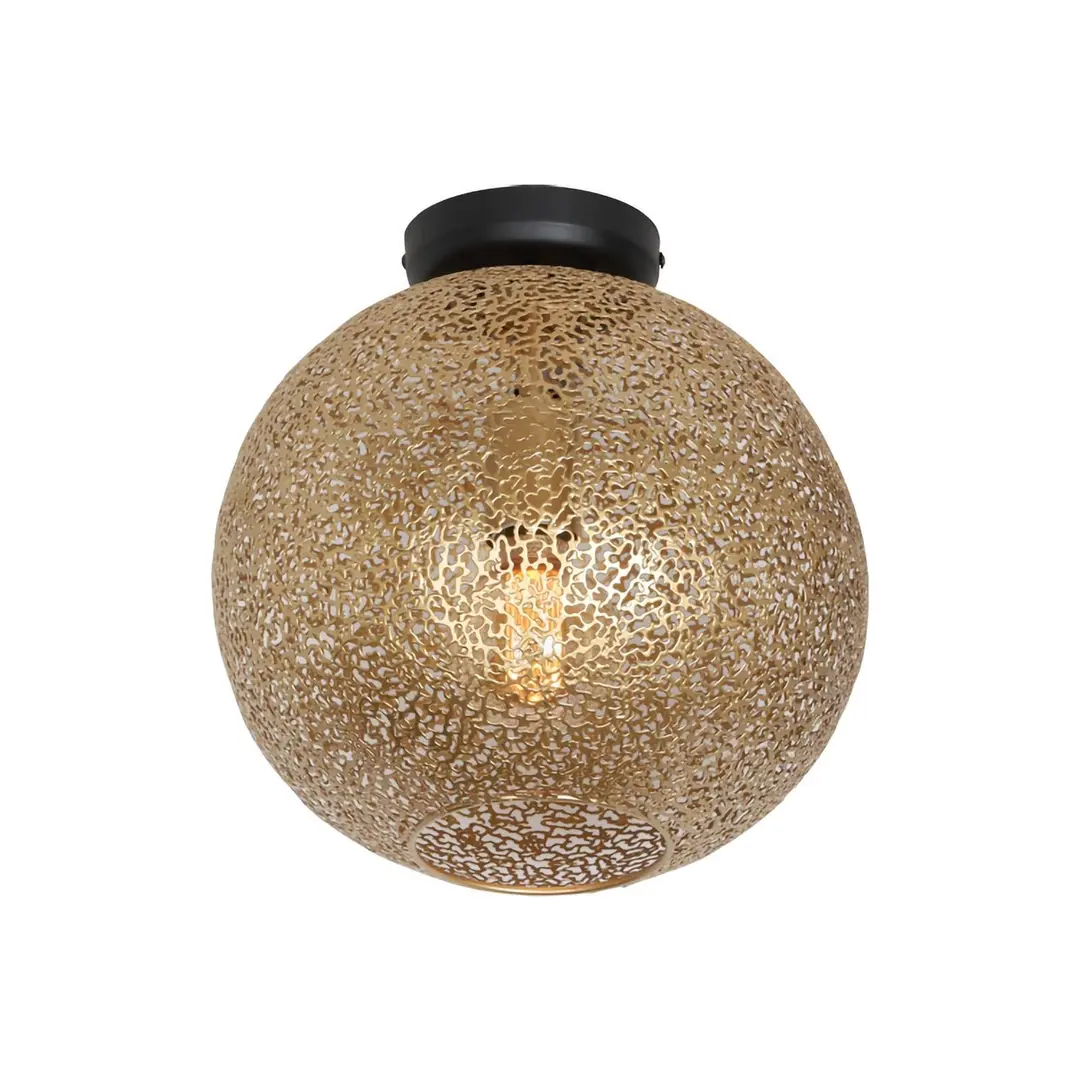Freelight Deckenlampe Oronero/Oro, Ø 30 cm, goldfarben, Metall