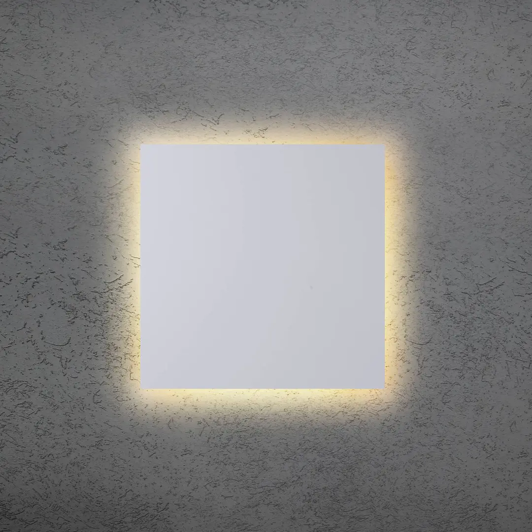 Escale LED-Wandleuchte BLADE Q, weiß, 34 x 34 cm, Metall, dimmbar