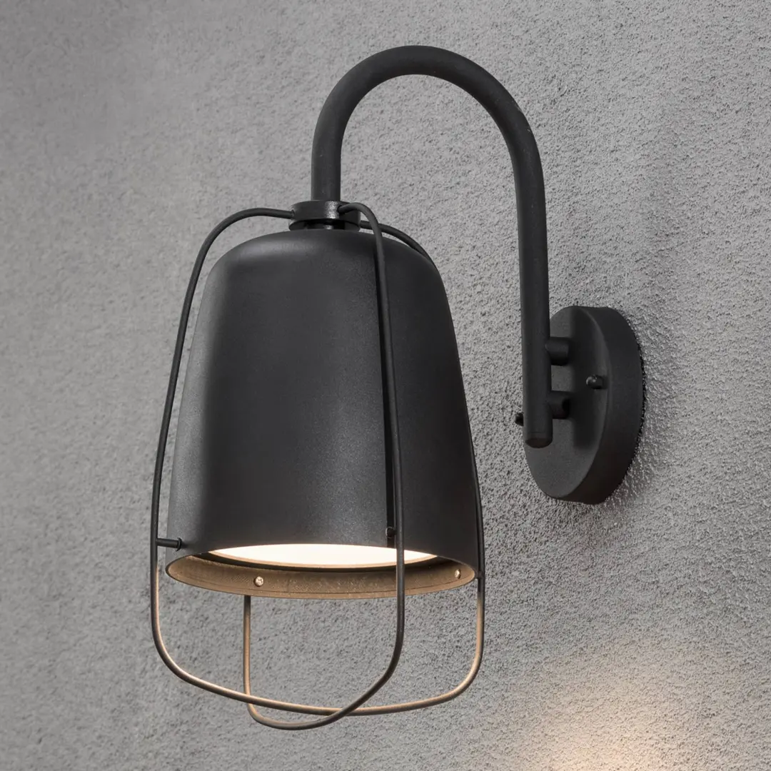 Konstsmide Außenwandlampe Perugia, schwarz