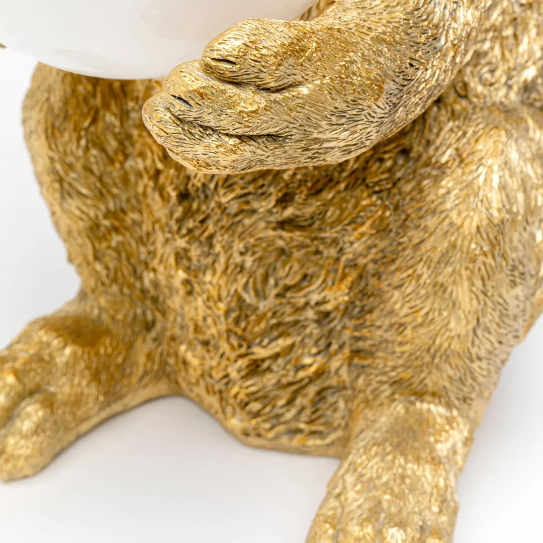 KARE Tischleuchte Sweet Rabbit, goldfarben, 15 cm hoch, E27