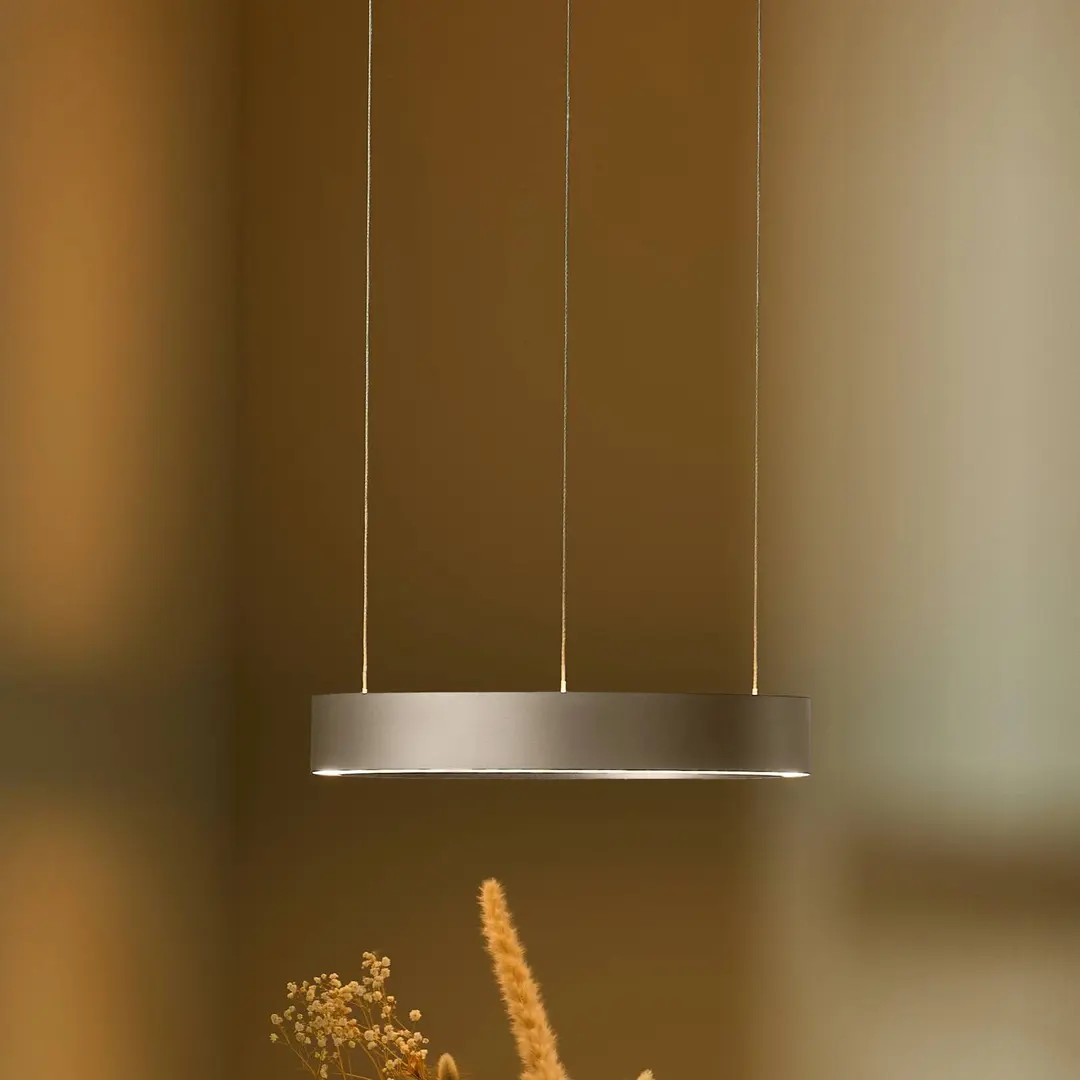 LOOM DESIGN LED-Hängelampe Velora, creme, Ø 40 cm, dim.