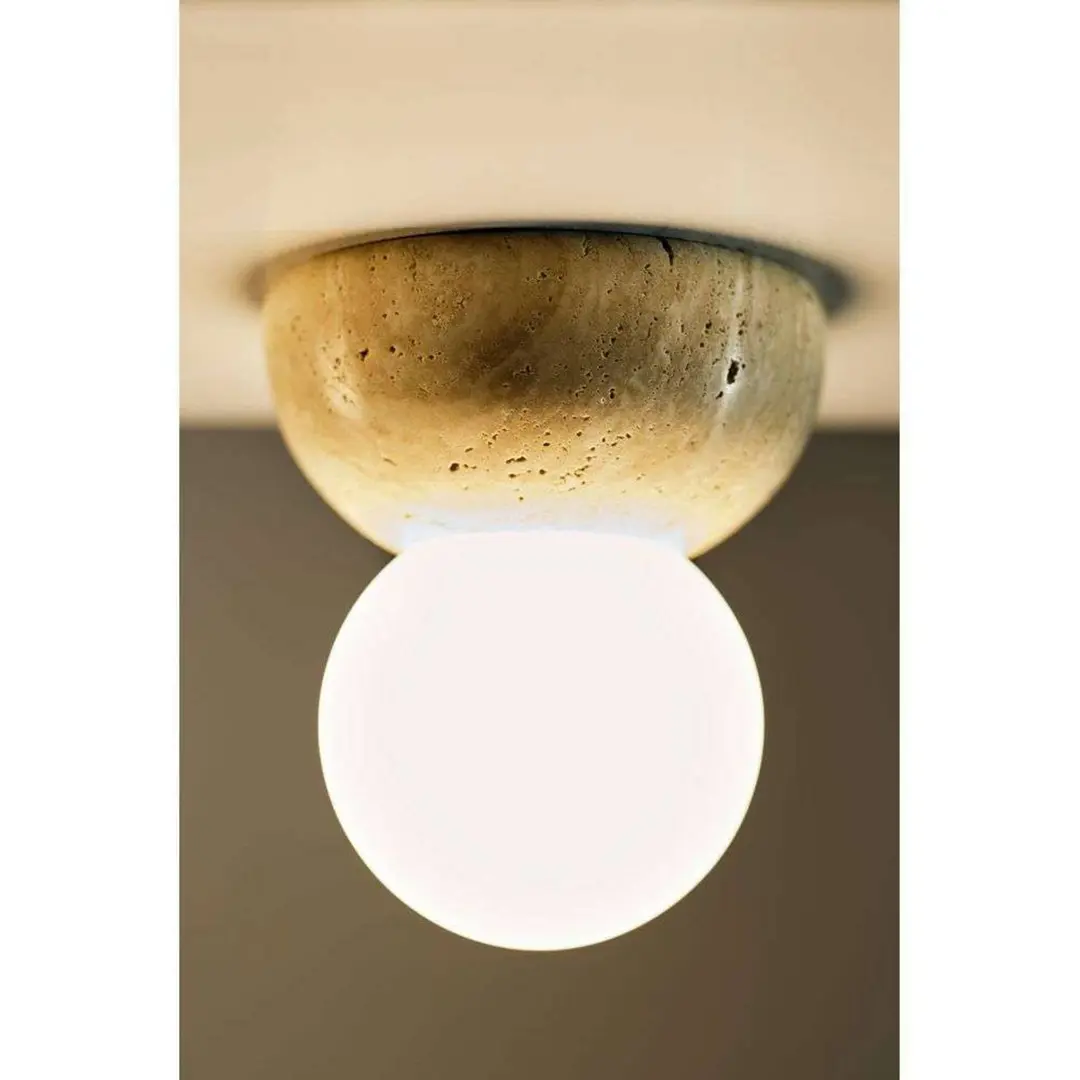 Globen Lighting Wandleuchte Torrano, beige, Ø 13 cm IP44