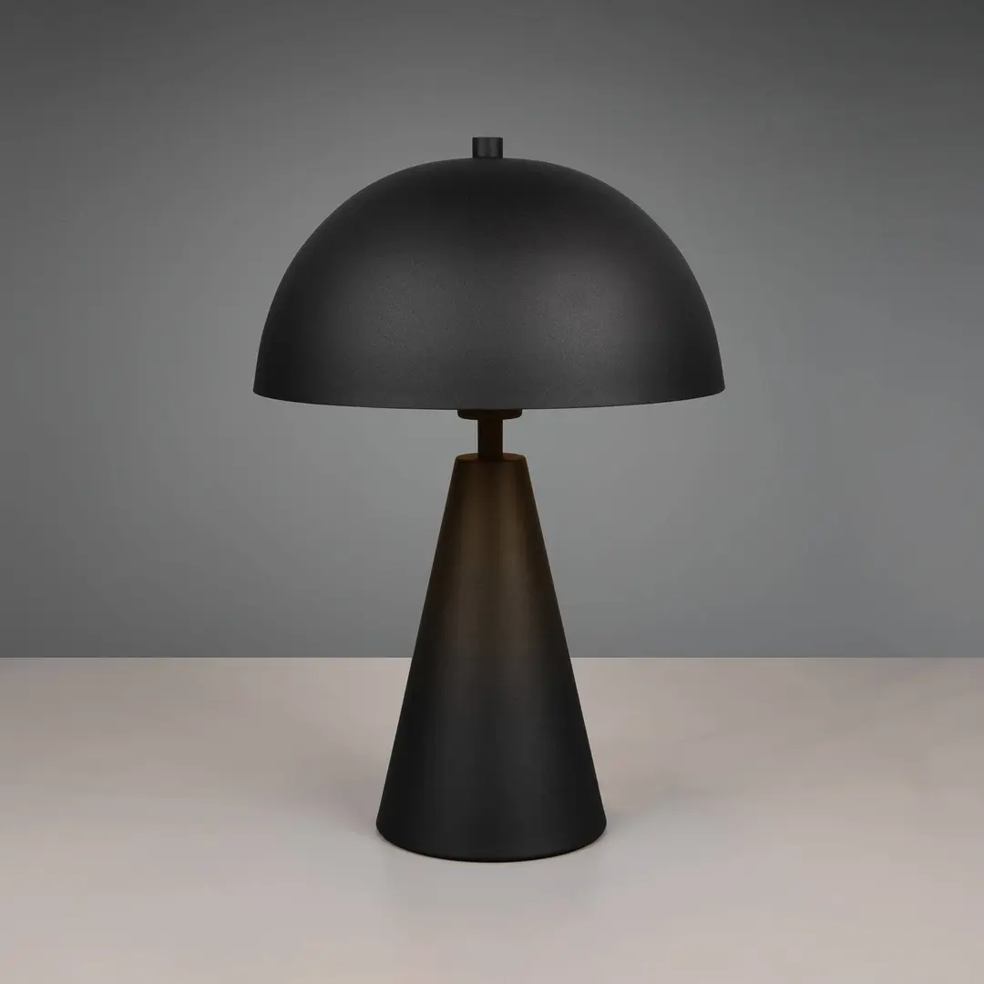 Trio Lighting Tischleuchte Alfie, schwarz matt, Metall, E27