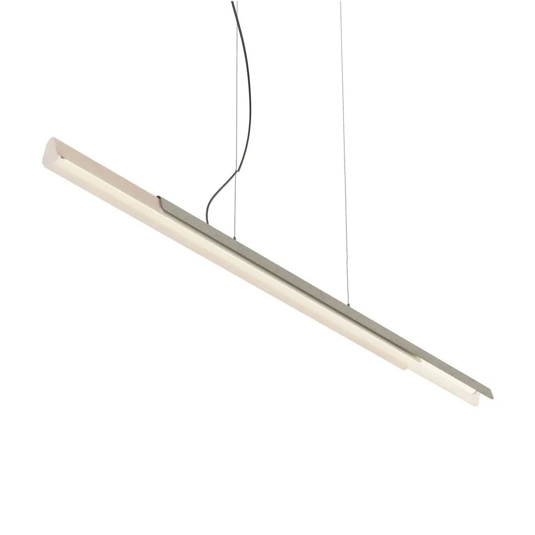 kdln Hängelampe Dala linear, sandweiß/beton, 2.700 K 150 cm