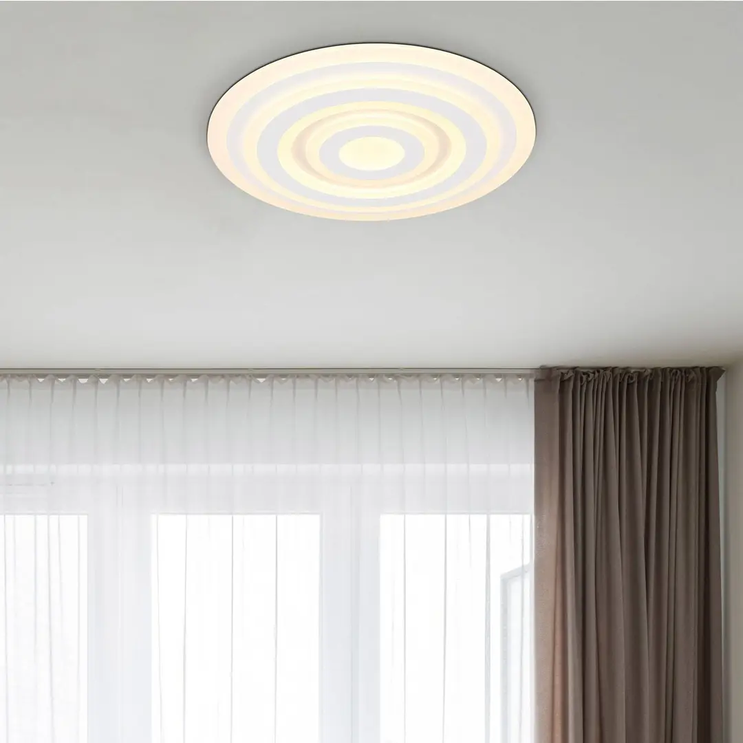 Globo LED-Deckenleuchte Alois, weiß, Ø 49 cm, Metall/Acryl