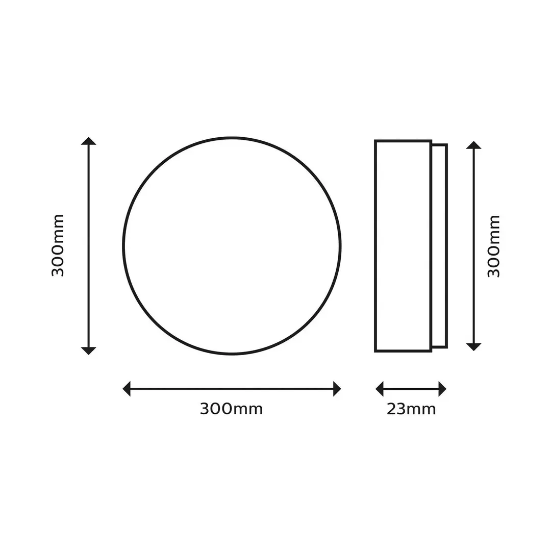 Philips SuperSlim LED IP44 2.700K Ø 29,5cm weiß