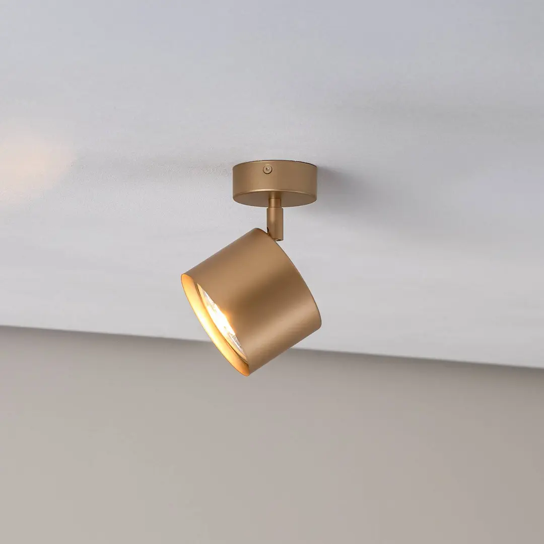 Argon Deckenspot Chloe verstellbar einflammig, gold