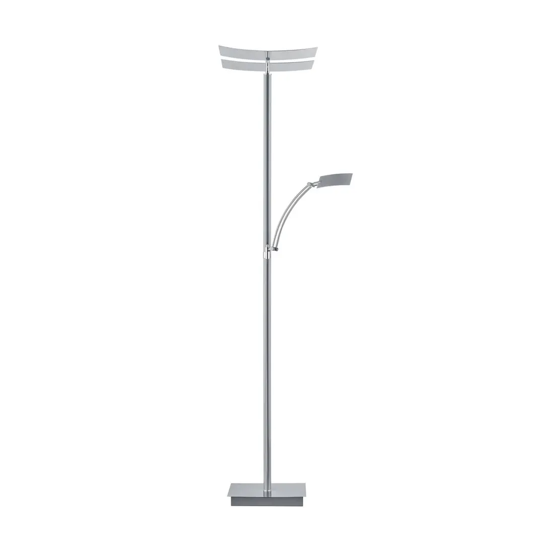 HELL LED-Stehleuchte Andy, 3-flammig, nickel matt, CCT, Dimmer