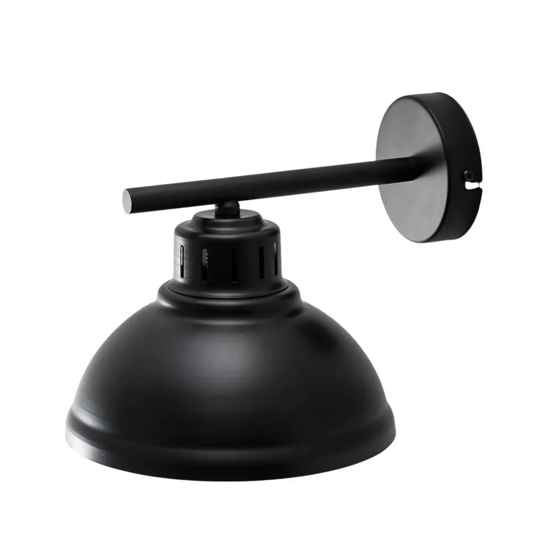 Luminex Wandlampe Sven, schwarz-goldfarben, Ø 21 cm, Stahl