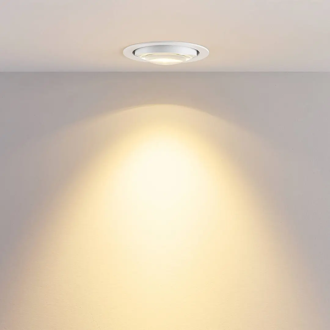 Molto Luce LED-Deckeneinbauleuchte MAG MINI, weiß, Ø 10 cm, CCT 18 V
