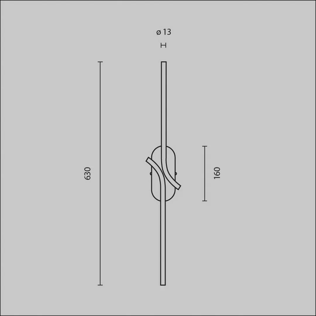 Maytoni LED-Wandlampe RENAISSANCE, messing/schwarz, Höhe 63 cm 2flg.
