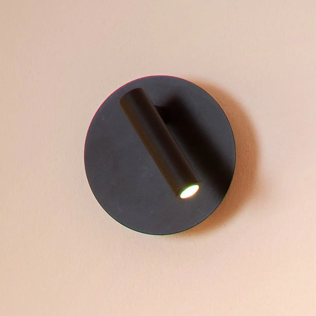 Lucide LED-Akkuwandspot Jolijn, schwarz, Ø 10,2 cm, Magnet