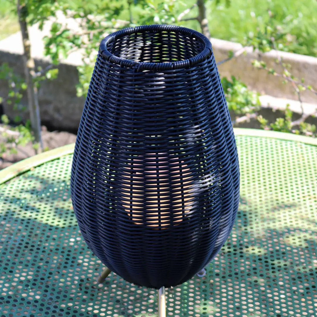 Lucide LED-Außentischleuchte Colin, Akku, 36 cm, schwarz