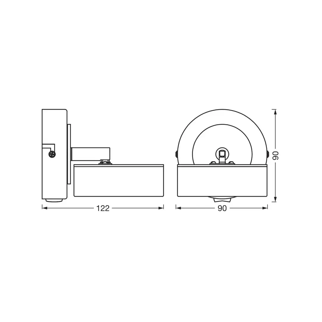 OSRAM LED-Deckenstrahler PLUTO, weiß, 1 Spot, Metall 3.000 K