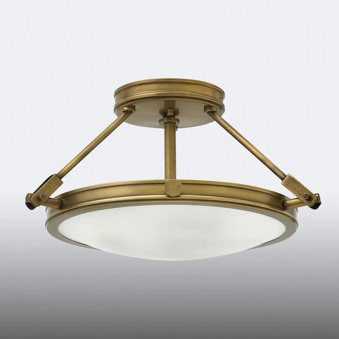 HINKLEY Deckenleuchte Collier, altmessing, Ø 42 cm, Stahl, E27