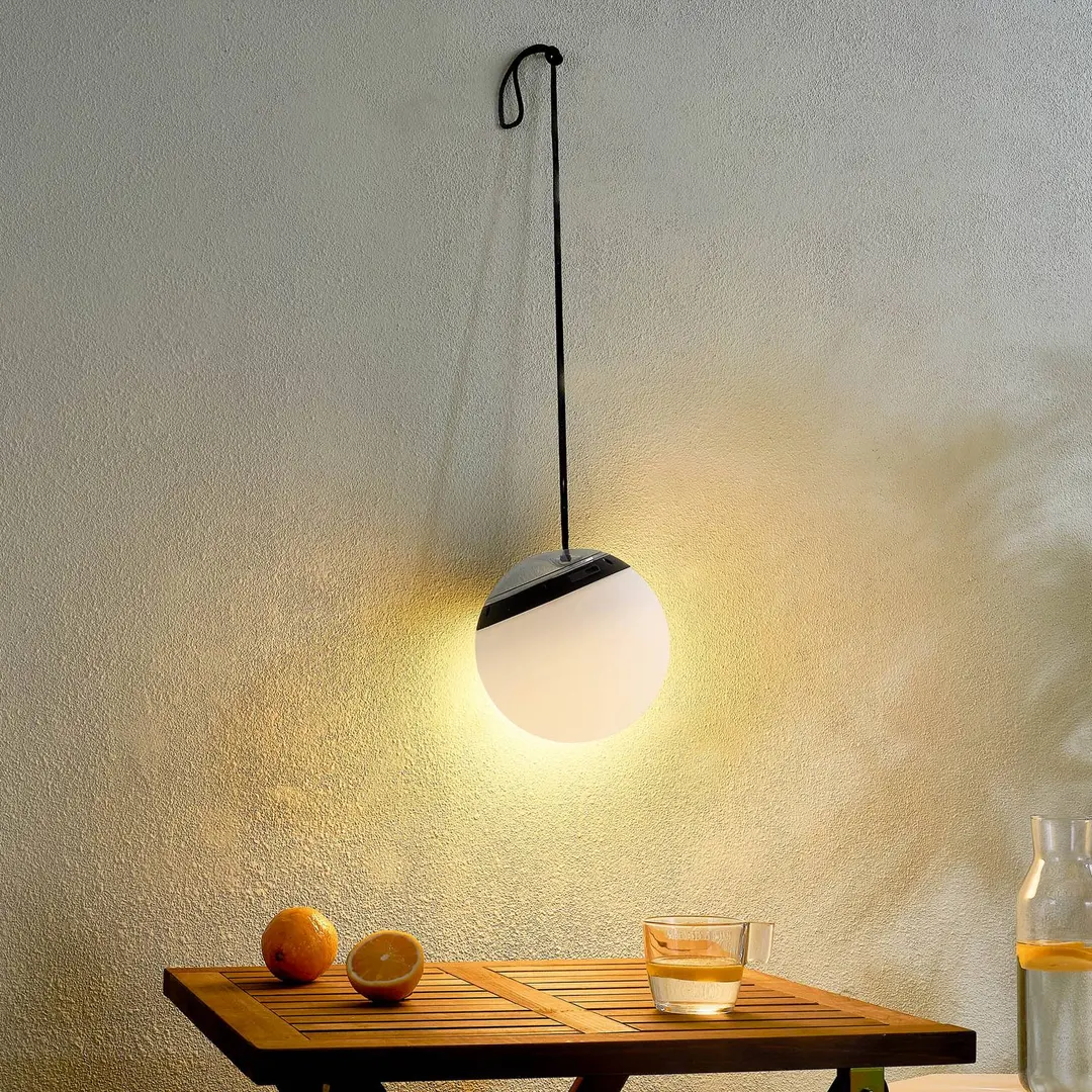 Lindby LED-Außenhängeleuchte Eleia, RGBW, 20 cm, Akku