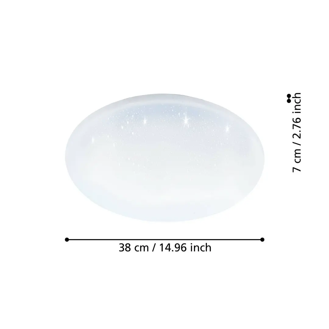 EGLO connect Deckenlampe Totari-Z, Ø38cm, 19W,Kristalleffekt