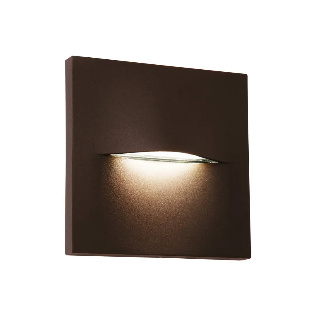Viokef LED-Außenwandleuchte Vita, rostbraun, 14 x 14 cm