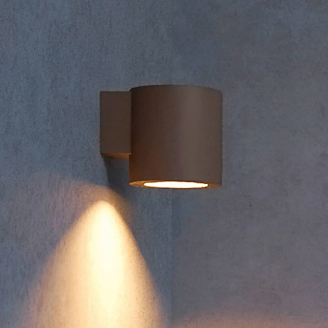 Philips Außenwandleuchte Fylx, braun, Metall, IP44, GU10