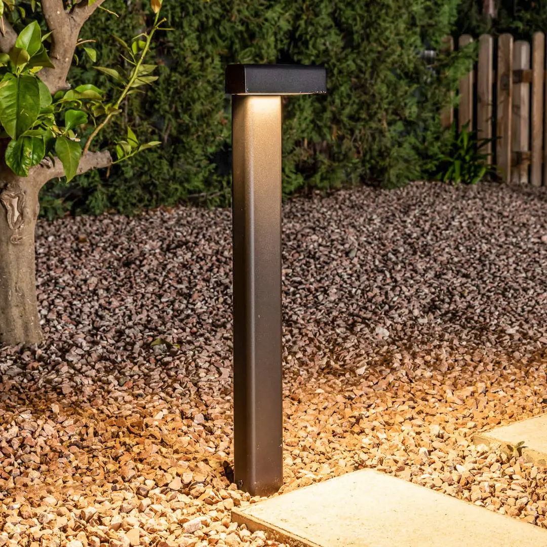 FARO BARCELONA LED-Sockelleuchte Balic, schwarz, Aluminium, Höhe 58 cm