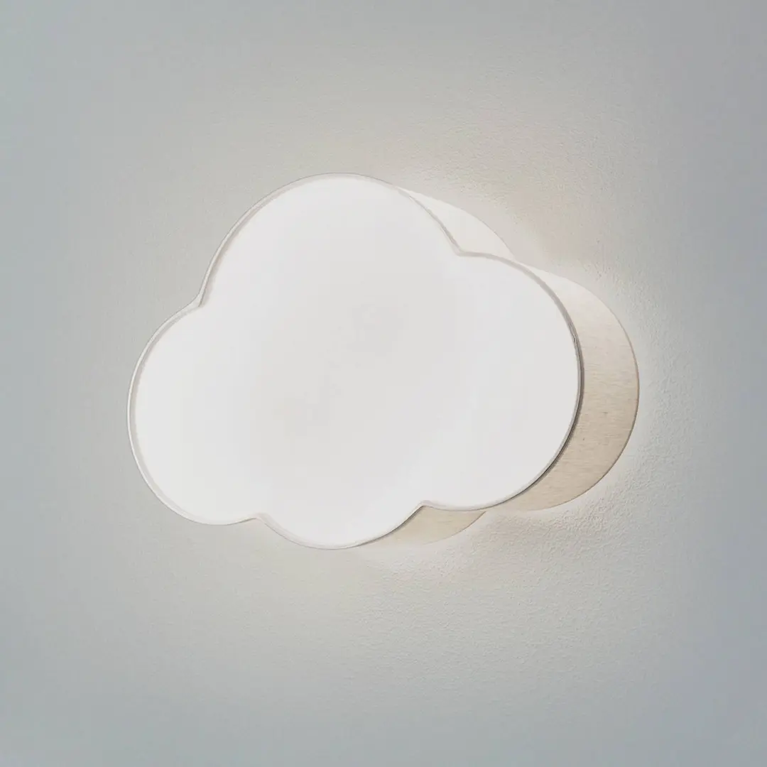 TK Lighting Wandleuchte Cloud, beige, 43 cm breit, Textil, Wolke, E27