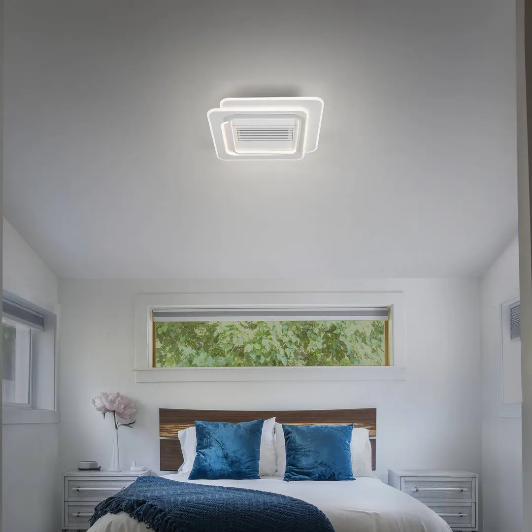 OSRAM LED-Deckenventilator GRILL 55x55 cm weiß Fernbedienung