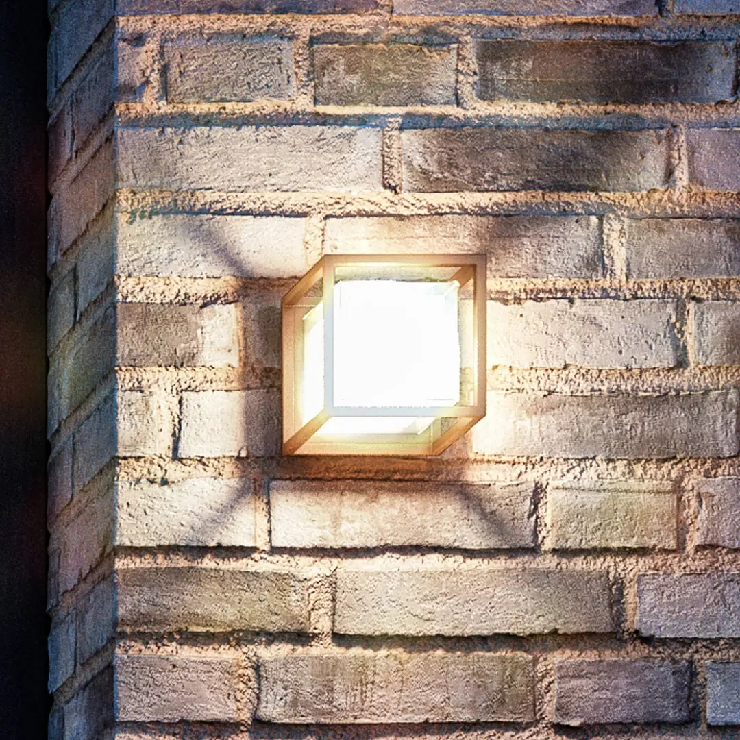 Smartwares LED-Außenwandleuchte Cubic, Aluminium, Würfelform