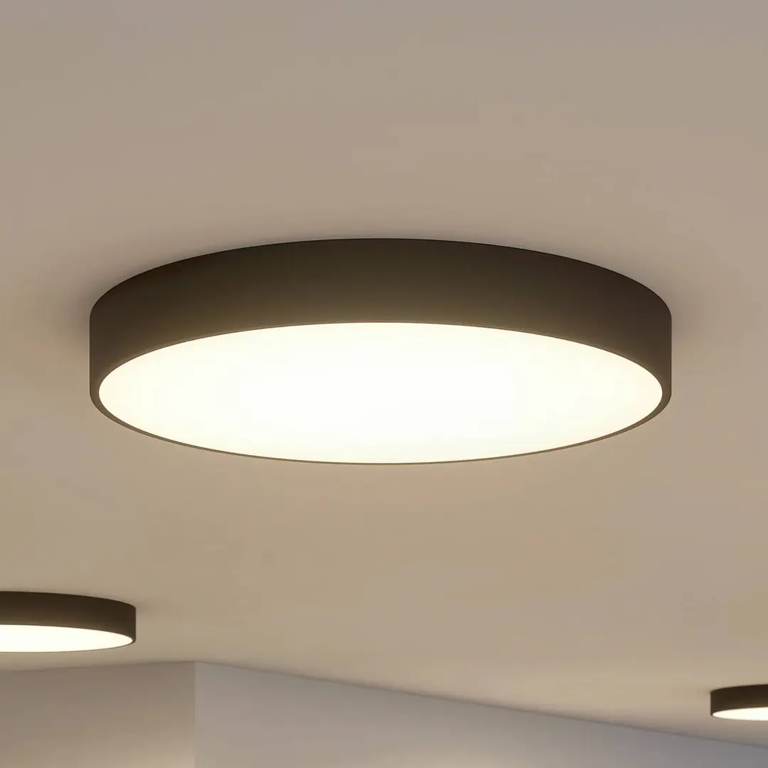 Arcchio LED-Deckenlampe Noabelle, Ø 80 cm, schwarz, Metall