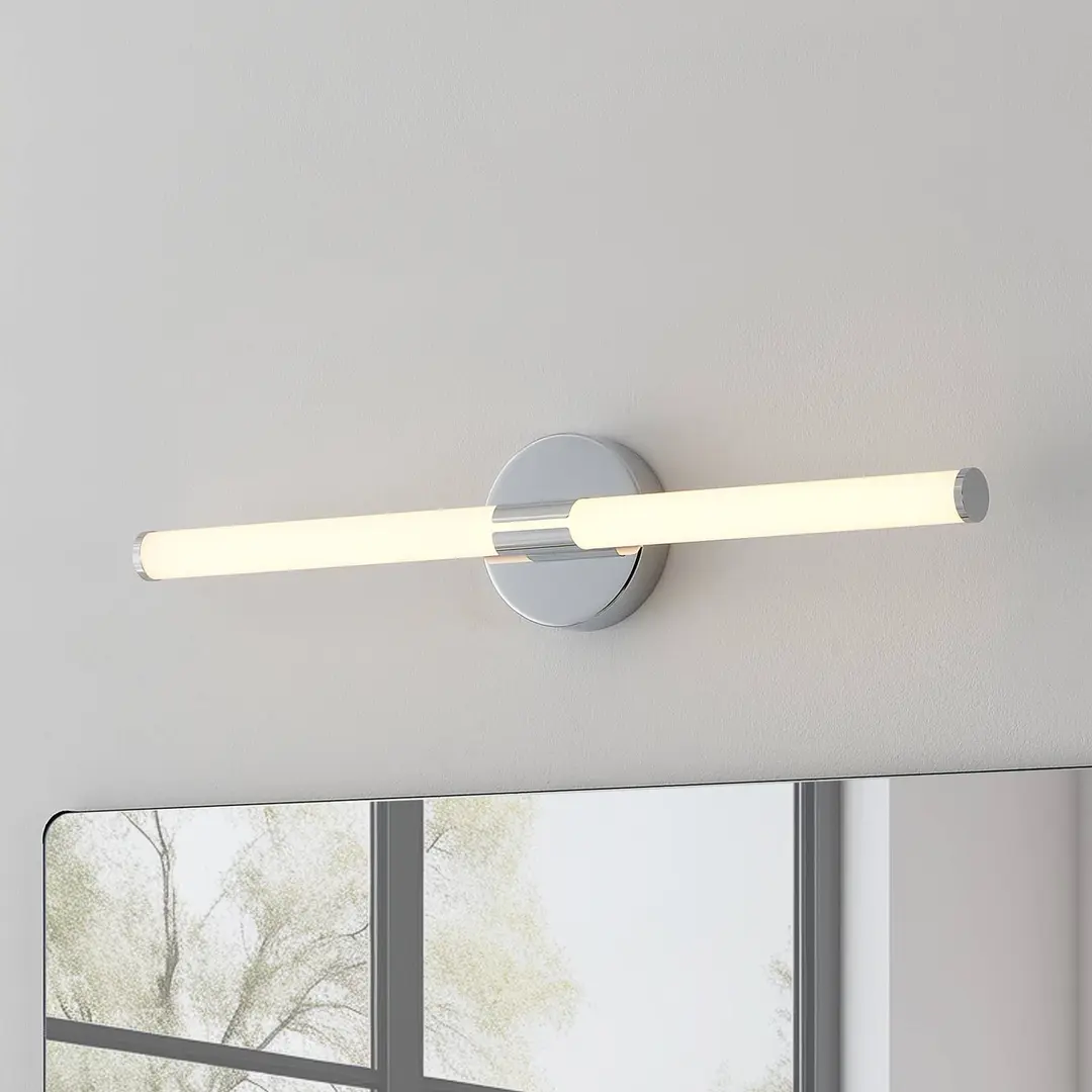EGLO LED-Wandleuchte Ramola, chromfarben, Breite 60 cm, IP44, CCT