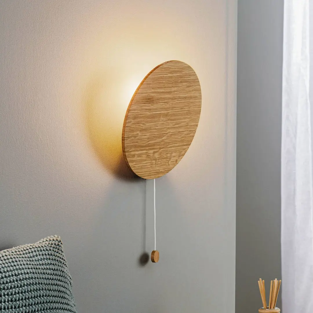 Nowodvorski Lighting Wandleuchte Minimal aus Eichenholz