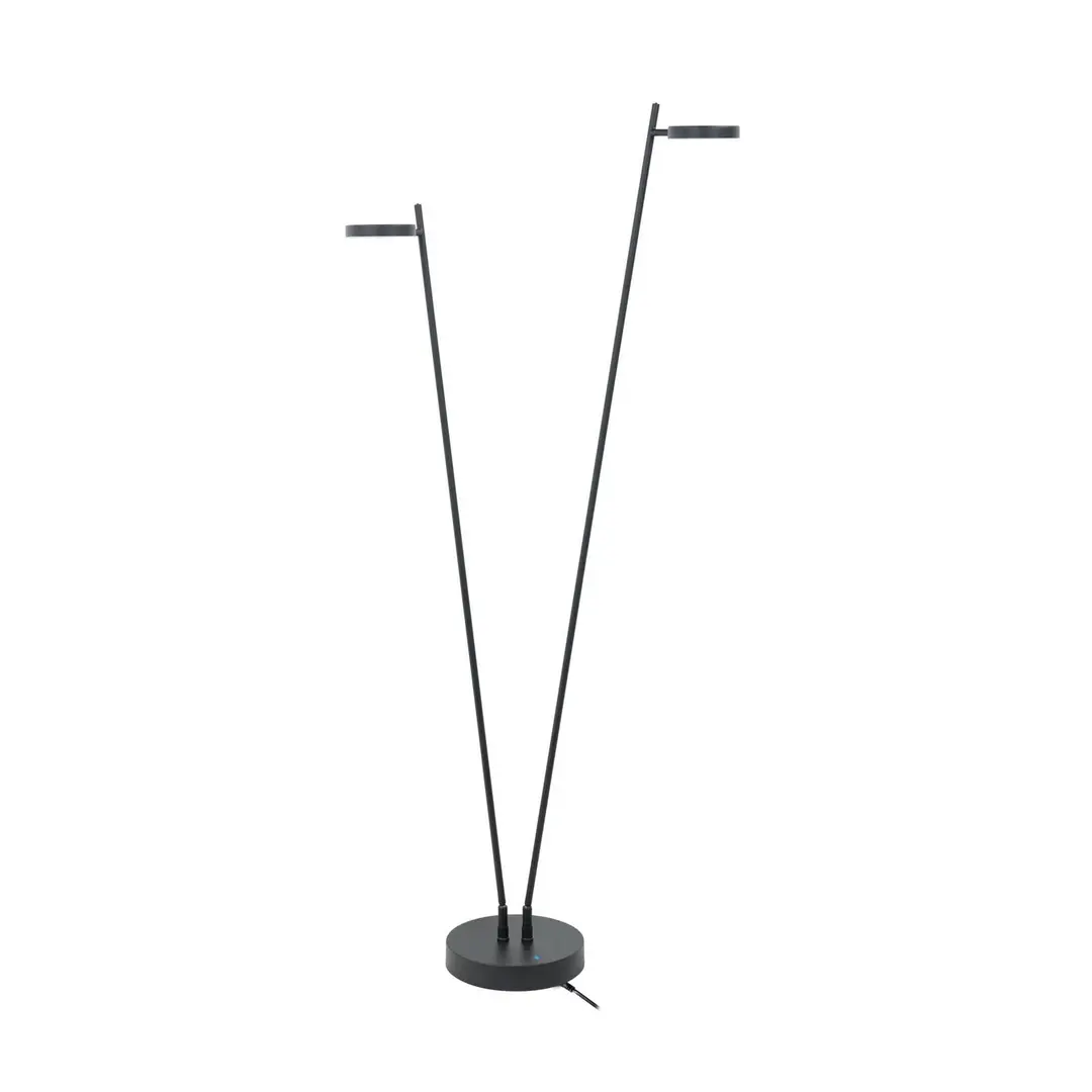 Highlight LED-Akku-Stehlampe Round Move, 2-flg. schwarz 142 cm CCT dim