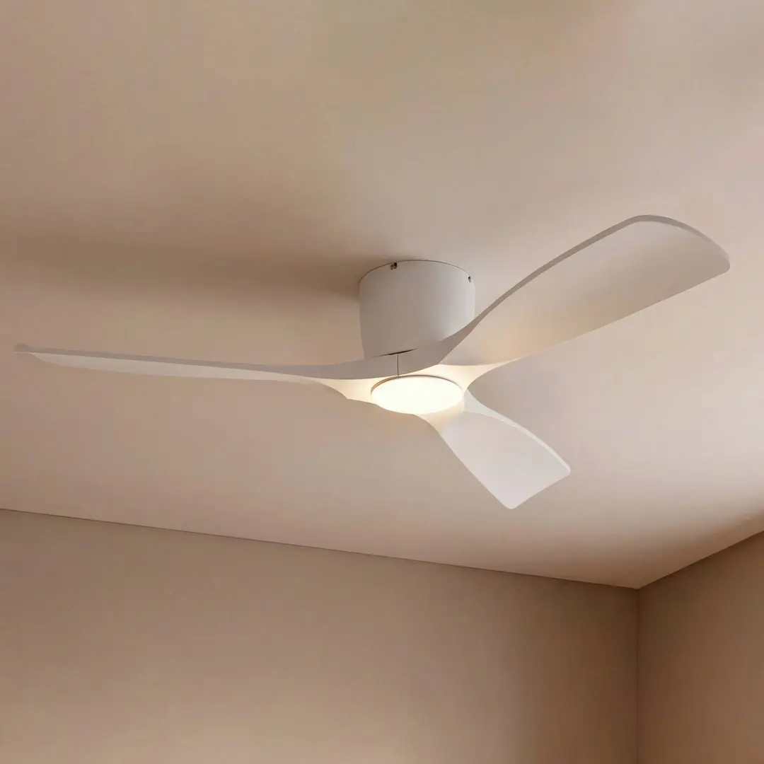 Lucande Smart LED-Deckenventilator Moneno, weiß, DC, Tuya
