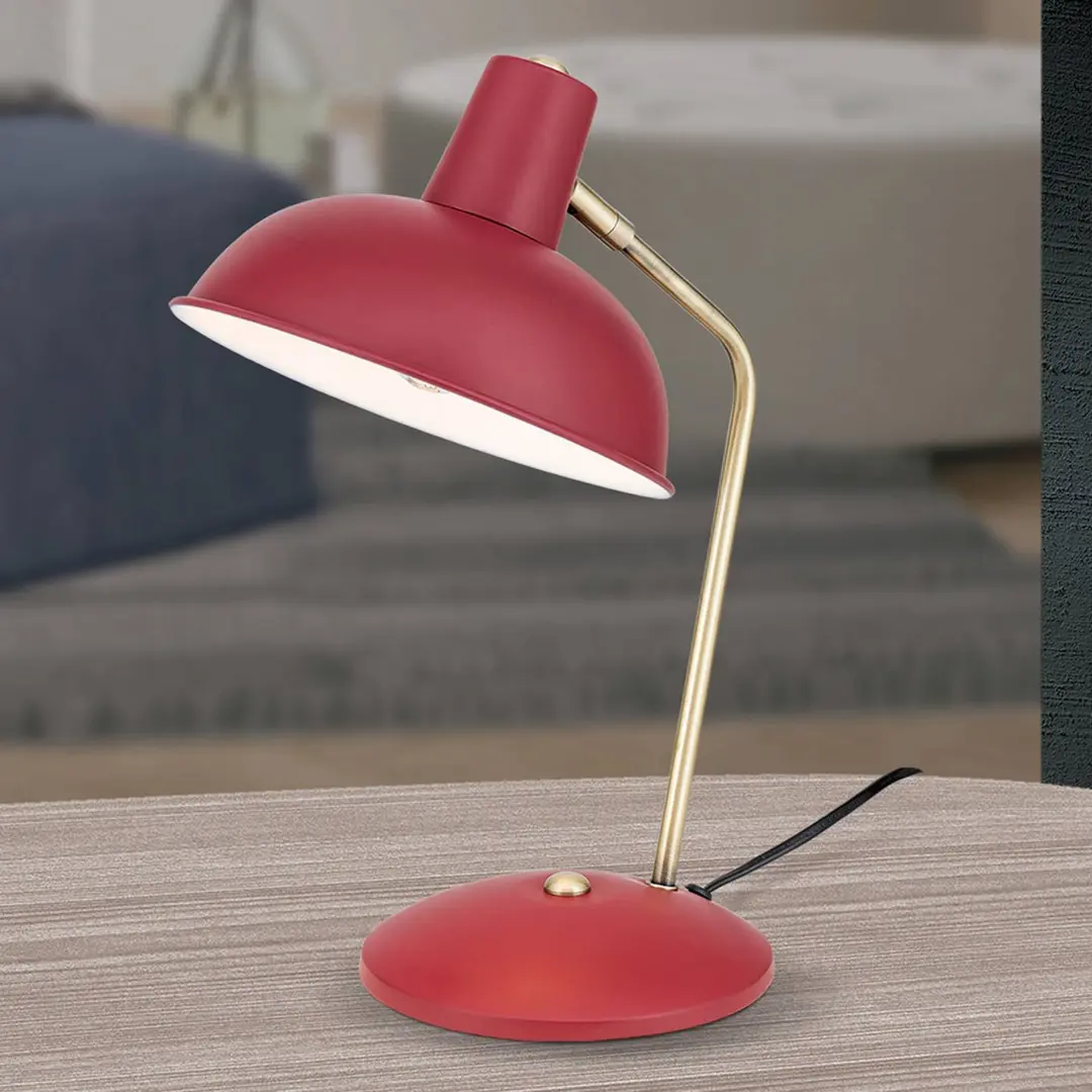 Orion Im Vintage-Look - Tischleuchte Fedra rot