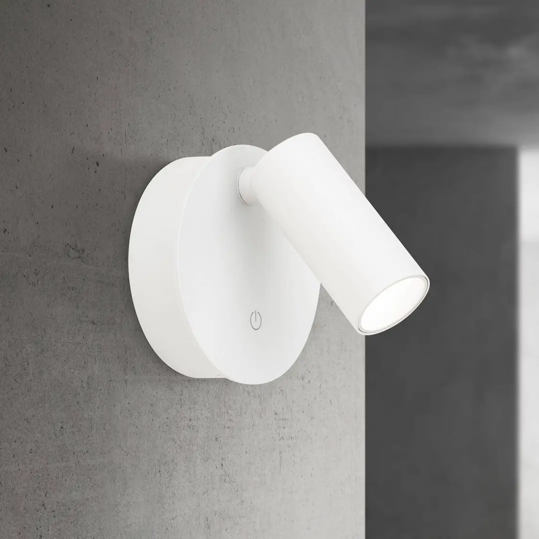 Orion LED-Akku-Wandstraher Luxy, weiß, Aluminium, CCT, Dimmer