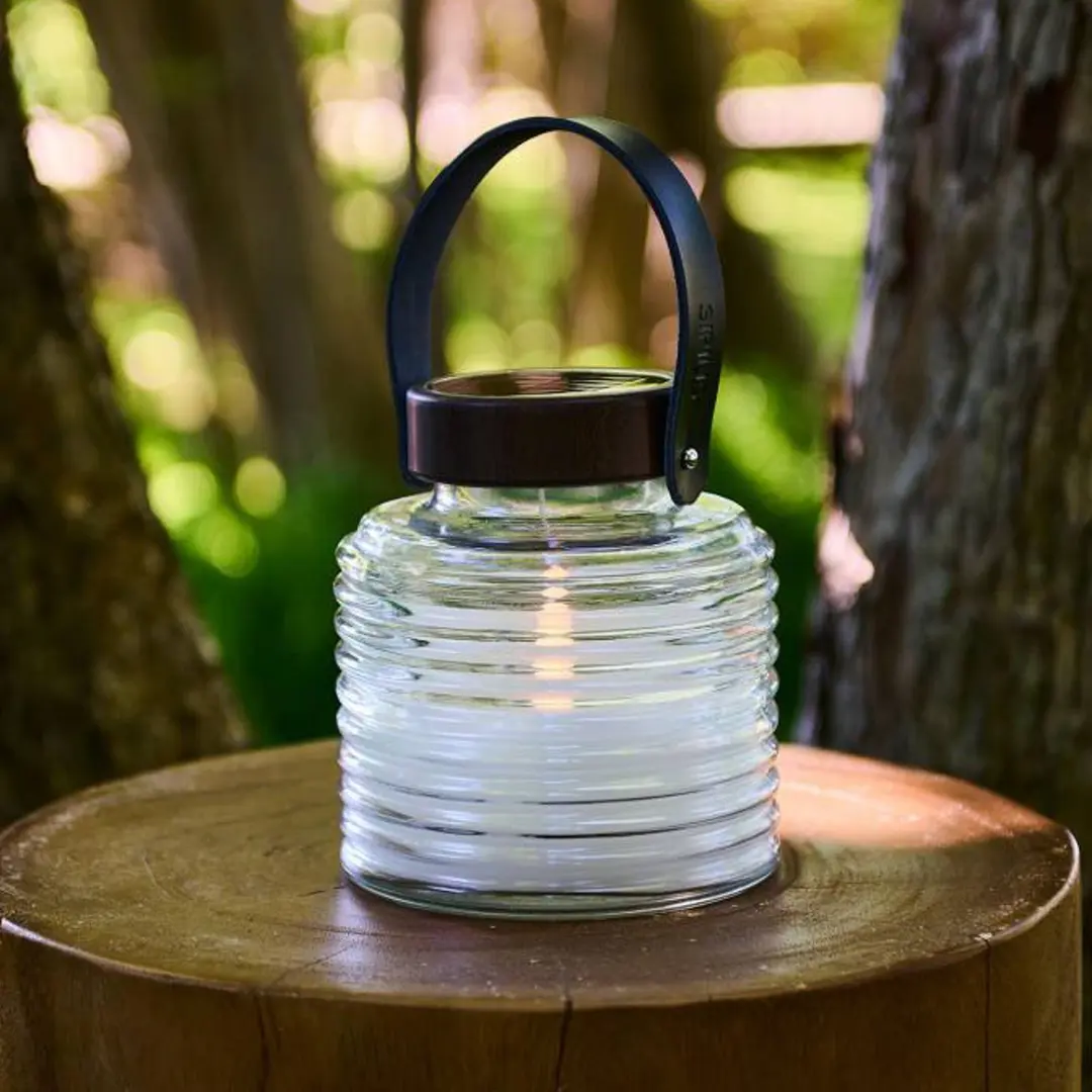 Sirius LED-Solarleuchte Aston Jar, Höhe 16 cm, klar/braun, IP44