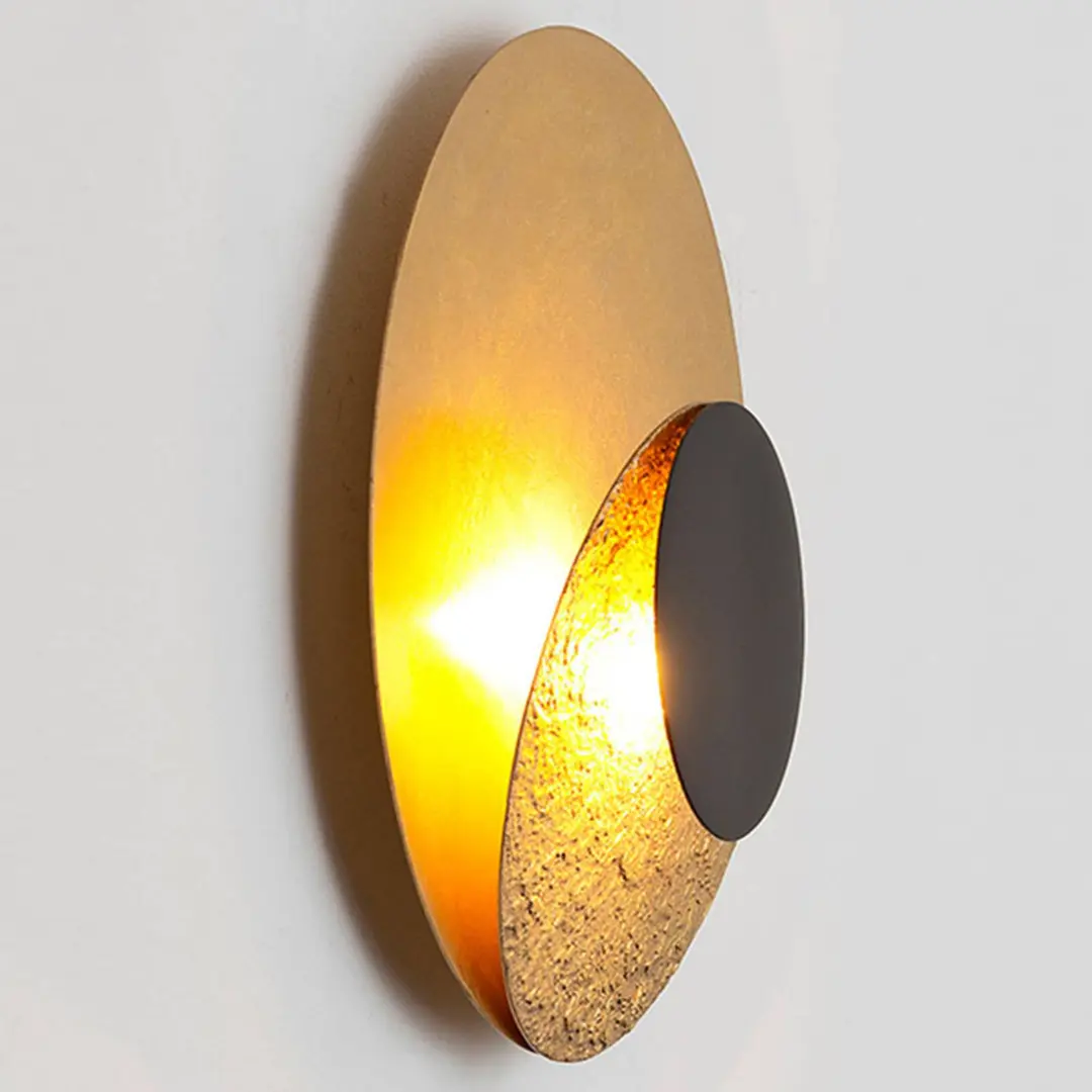 Holländer LED-Wandleuchte La Bocca, gold-schwarz